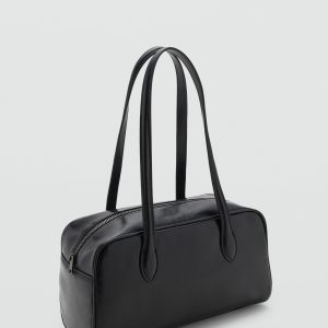 Bowling bag with faux-leather finish