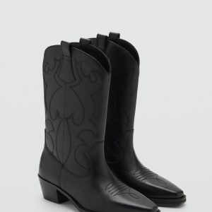 Cowboy leather boots