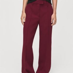 Straight mid-rise pants