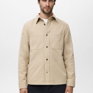 Denim overshirt pockets