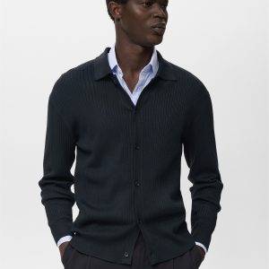 Ribbed knit cardigan