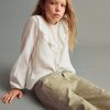 Crinkled ruffle shirt
