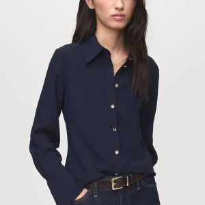Shirt with jewel buttons