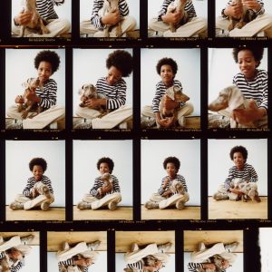 Long-sleeved striped t-shirt