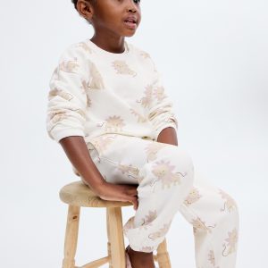 Printed cotton joggers