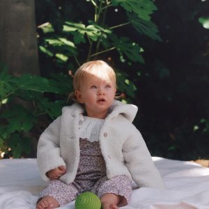 Shearling-effect hooded coat