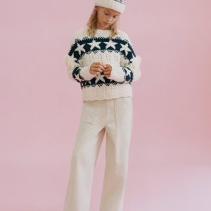 Wide-leg corduroy pants