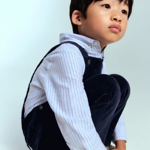 Long corduroy dungarees