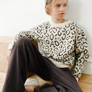 Wide-leg knitted pants