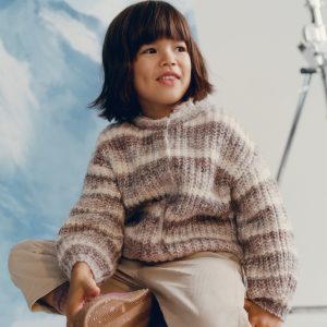 Striped flecked sweater