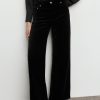 Wide-leg velvet jeans