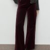 Wide-leg velvet jeans