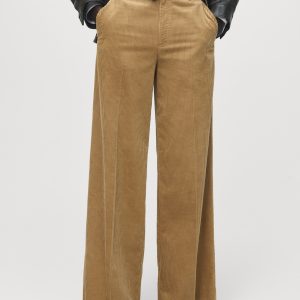 Wide-leg corduroy pants