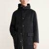 Handmade wool coat with hood