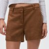 Faux-suede shorts