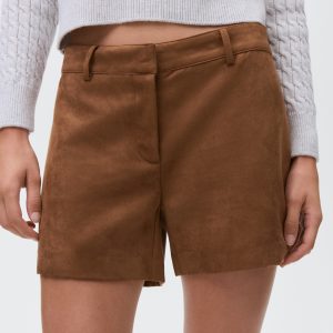 Faux-suede shorts