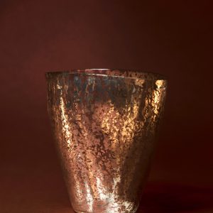 Small mercurised glass vase