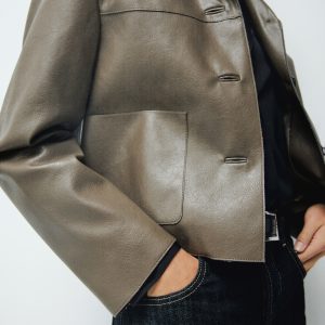 Faux-effect jacket with pockets