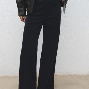 Wide-leg corduroy jeans