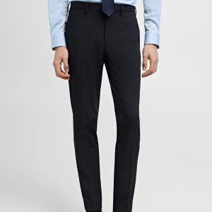 Stretch fabric super slim-fit suit trousers