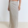 Striped linen skirt