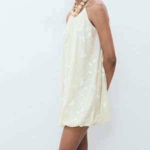 Balloon halter dress