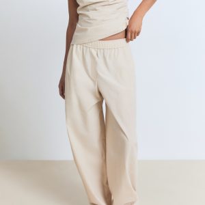 Cotton paperbag pants