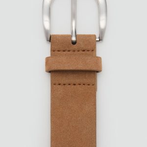 Suede belt with studs