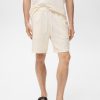Cotton seersucker bermuda shorts with drawstring