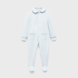 Baby-neck pajamas with pockets