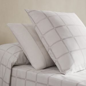 Two cotton percale pillowcases with a stripe print 50x75 cm