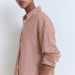 Striped straight shirt