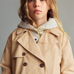 Double-breasted trench coat