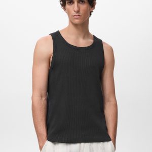 Slim-fit ribbed tank top