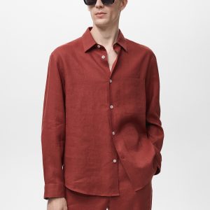 100% linen shirt with pocket