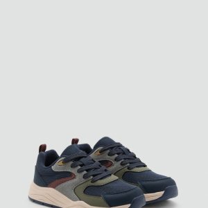 Combined sneakers with laces