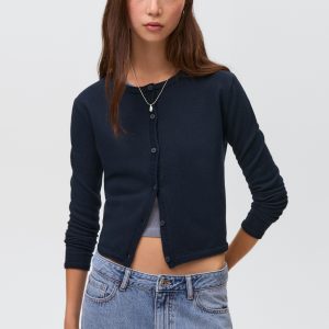 Knitted button cardigan