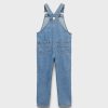 Long denim dungarees