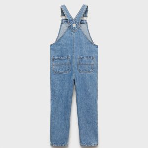 Long denim dungarees