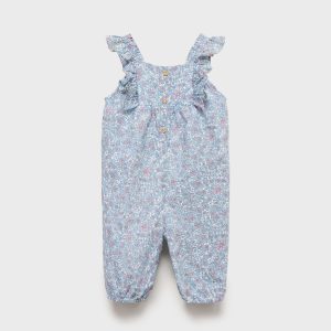 Floral print dungarees