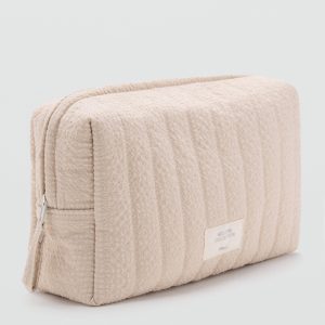 Textured cosmetics bag