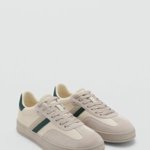 Combined suede leather sneakers