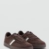 Combined suede leather sneakers