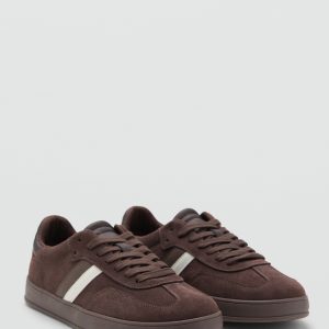 Combined suede leather sneakers
