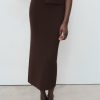 Fine knit midi skirt
