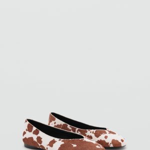 Cow leather ballet flats