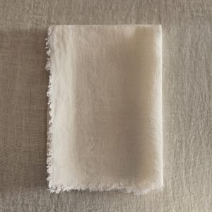Linen napkins with frayed ends