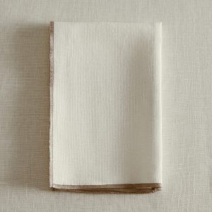 100% linen napkins with contrasting overlock stitching