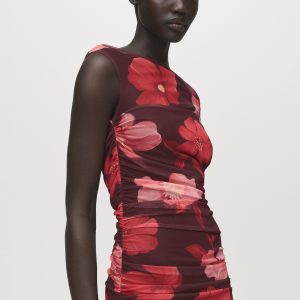 Asymmetrical floral dress