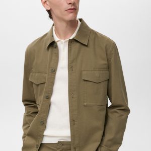 Lyocell cotton jacket with pockets